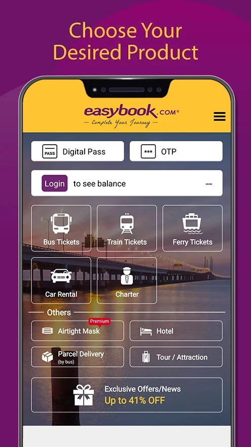Easybook® Bus Train Ferry Tour screenshot